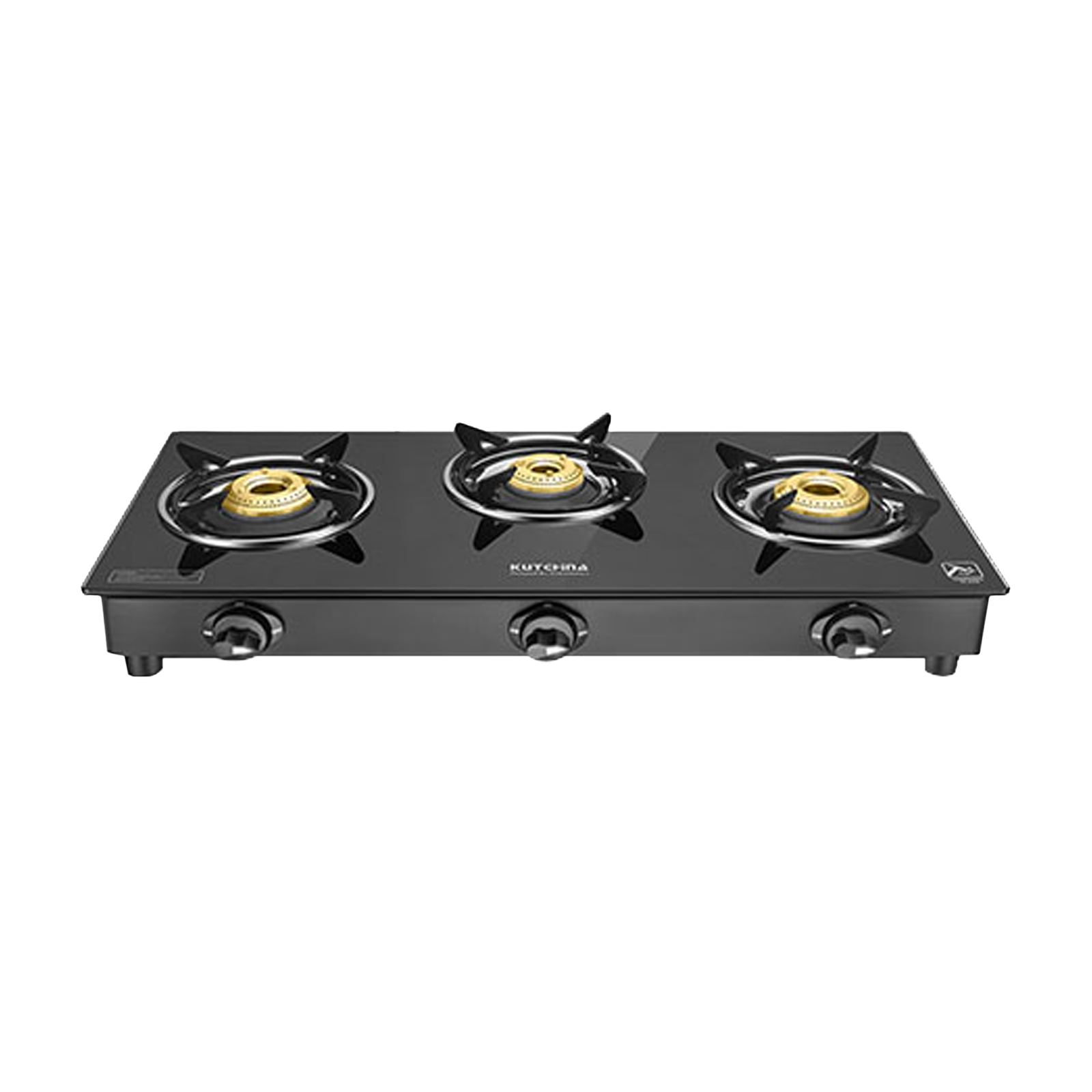 Buy Kutchina Fabio 3B Eco Tempered Glass Top 3 Burner Manual Gas Stove